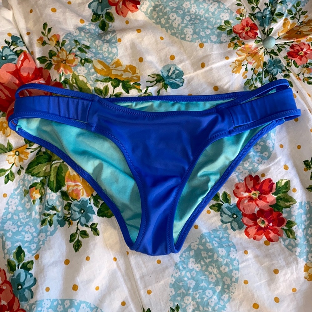 Blue bikini bottoms